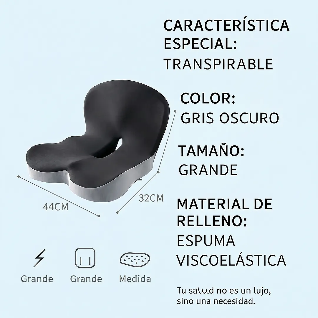 COJIN ORTOPÉDICO - SOPORT LUMBAR Y COMODIDAD TODO EL DÍA 🔥