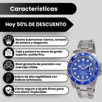 Reloj Submariner Azul - Diseño Premium, Elegancia y Presencia en tu Muñeca